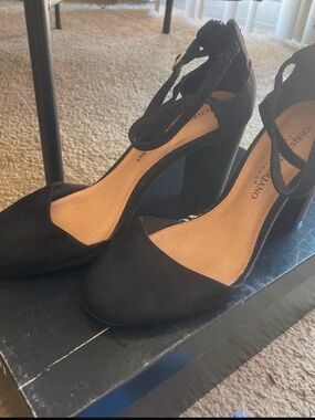 Christian Siriano Suede Block Heels